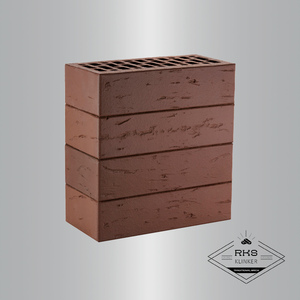 Кирпич облицовочный ЛСР, тёмно-коричневый, Рустик, 1НФ