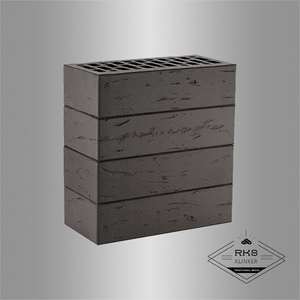 Кирпич облицовочный ЛСР, графитовый, рустик, 1 НФ