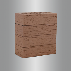 Кирпич облицовочный ЛСР, Светло-коричневый, Рустик, 1НФ