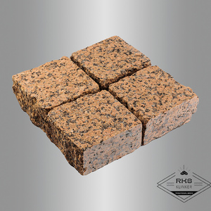 Гранитная брусчатка Жельтау-2, Француженка, 100x100 мм