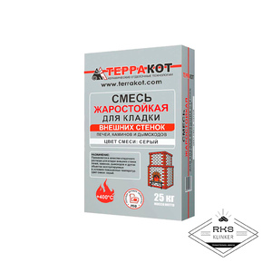Смесь для кладки внешних стенок печей Терракот, 25 кг