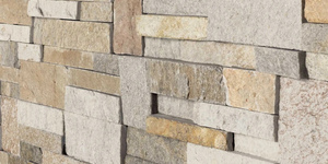 Кухонный фартук из каменной плитки 3D панели RKS SLATE Кварцит Beige Quartz Modern купить