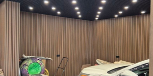 Реечная панель Different Lines, Australian Palisander, Co-Extrusion  (фотоотзыв, гараж, интерьер) (5)