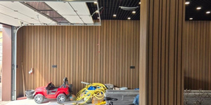 Реечная панель Different Lines, Australian Palisander, Co-Extrusion  (фотоотзыв, гараж, интерьер) (2)