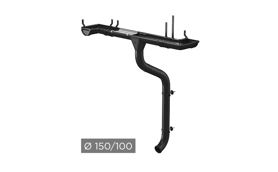 Водосточная система AQUASYSTEM PU MATT 150/100 мм RAL 9005 в Тамбове
