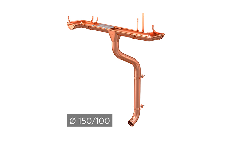 Водосточная система AQUASYSTEM 150/100 мм медь в Тамбове