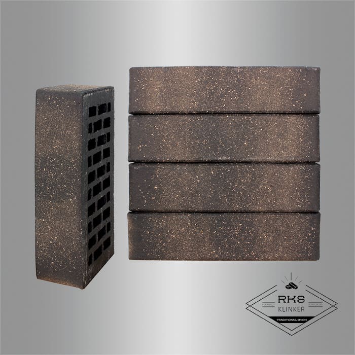 Кирпич облицовочный ЛСР, Графитовый с посыпкой, Гладкий, 1НФ в Тамбове