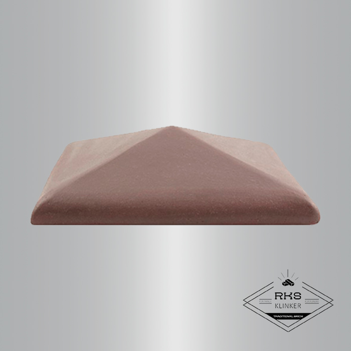 Клинкерный колпак на столб ZG Clinker, С42 425х425 мм, вишнёвый в Тамбове