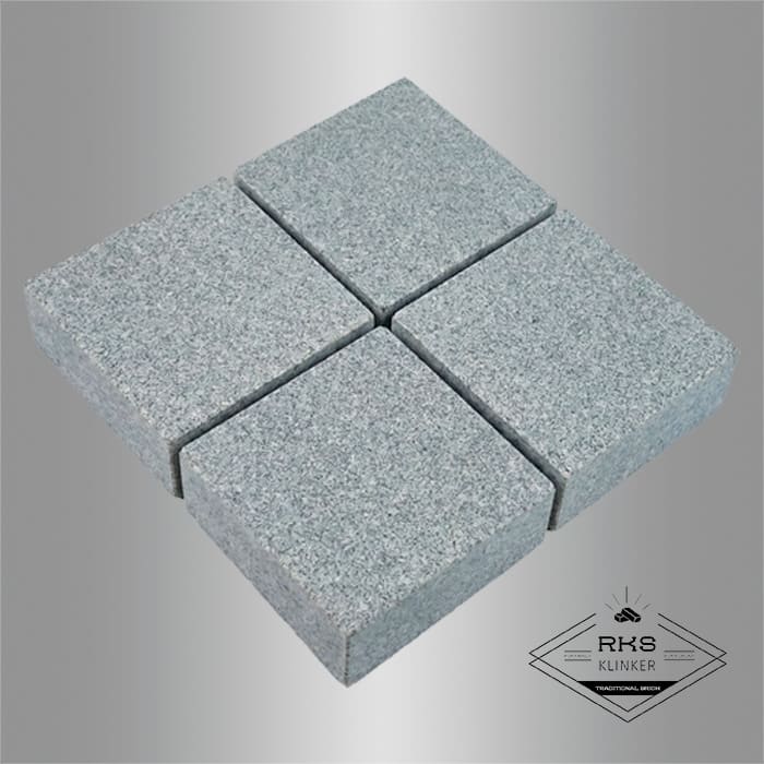 Гранитная брусчатка RKS SLATE Сильвер Пёрл, пиленая 100х100 мм в Тамбове