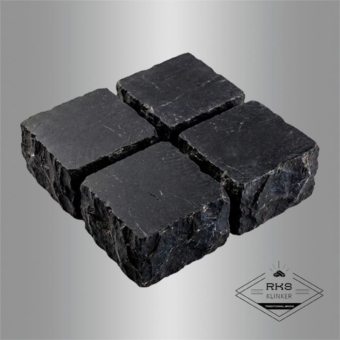 Брусчатка из известняка RKS Slate Belgian Black 100x100x40 мм в Тамбове
