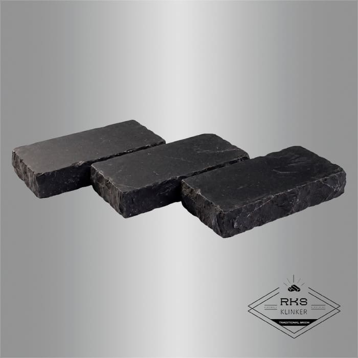 Брусчатка из известняка RKS Slate Belgian Black 200x100x20 мм в Тамбове