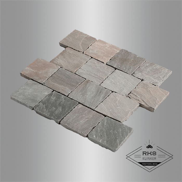 Брусчатка из песчаника RKS Slate Belgian Grey 100x100x40 мм в Тамбове