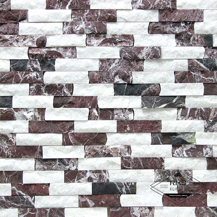 Фасадный камень Полоса - Мрамор Marble Cherry в Тамбове