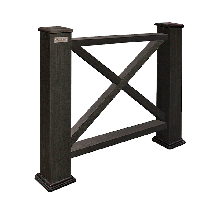 Ограждение из ДПК Outdoor, Кантри, 3D STORM, Black в Тамбове