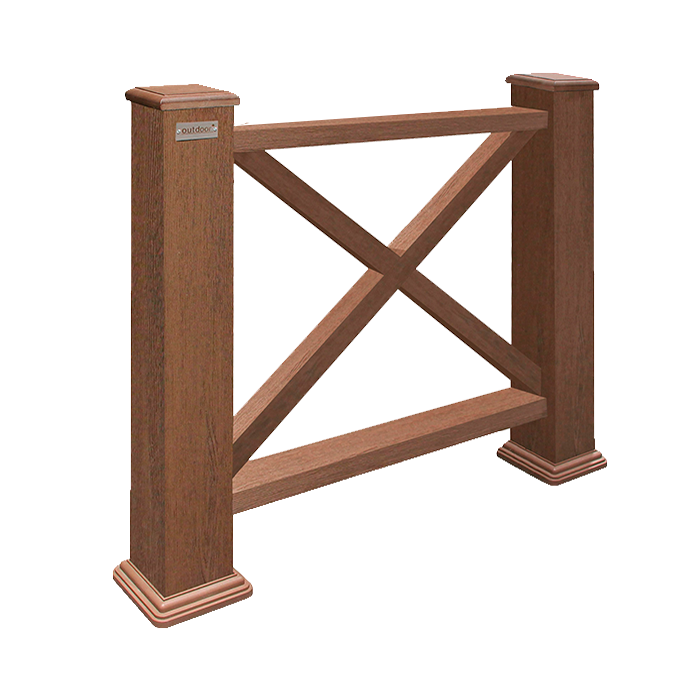 Ограждение из ДПК Outdoor, Кантри, 3D STORM, Brown в Тамбове