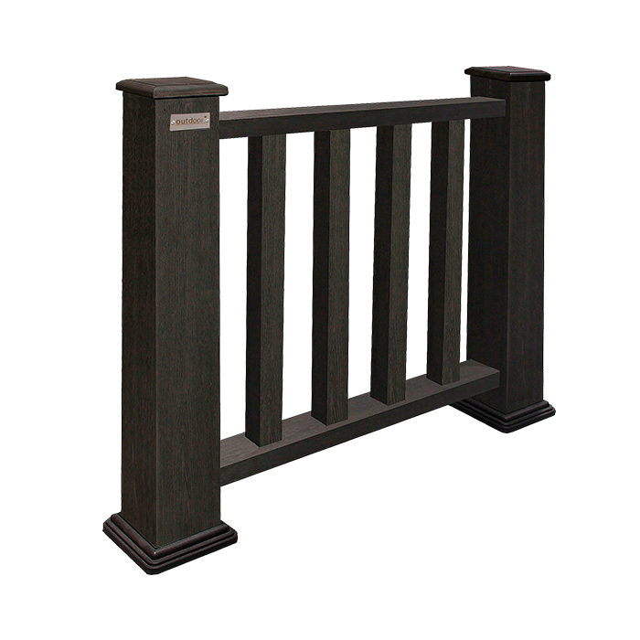 Ограждение из ДПК Outdoor, Классик, 3D STORM, Black в Тамбове