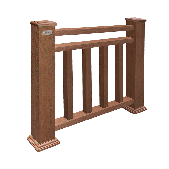 Ограждение из ДПК Outdoor, Классик плюс, 3D STORM, Brown в Тамбове