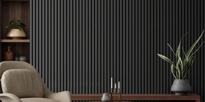 Реечная панель ДПК Turtle Shell, Middle Lines, Faroese Smokewood Co-Extrusion фото черные рейки для интерьера купить (2)