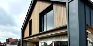 Реечная панель ДПК Turtle Shell, Middle Lines, Siberian Pine Co-Extrusion облицовка фасада рейками фото (3)
