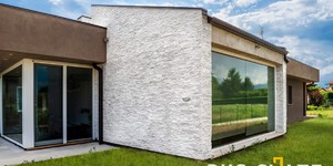 Фасад из природного камня фото 3D панели RKS SLATE Кварцит White Quartz Classic (13)