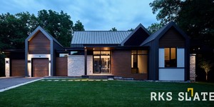 Фасад из природного камня фото 3D панели RKS SLATE Кварцит White Quartz Classic (2)