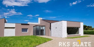 Фасад из природного камня фото 3D панели RKS SLATE Кварцит White Quartz Classic (9)